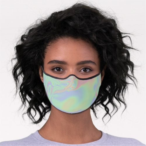 Modern Holographic Effect Rainbow Pastel Premium Face Mask