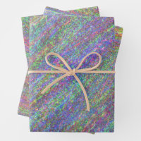 Holographic Agate  Iridescent Pastel Ombre Marble Wrapping Paper