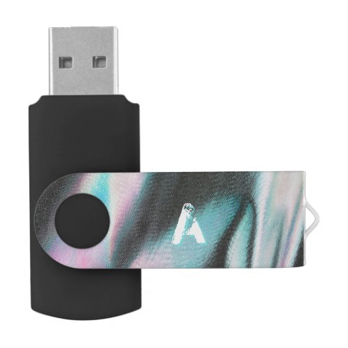 Modern Holographic Fabric Monogram Flash Drive