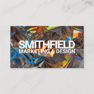 Modern Holographic Foil Trendy Business Card