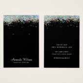 Modern Holographic Glitter girly Earrings Jewelry (Front & Back)