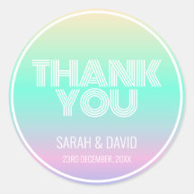 Modern Holographic Gradient Neon Wedding