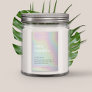 Modern Holographic-inspired Gradient Candle Label