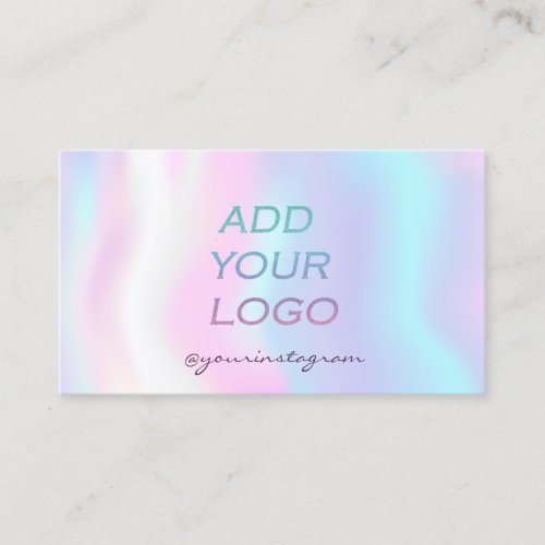Modern Holographic Instagram Add Your Logo Business Card