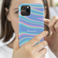 Modern Holographic Iridescent Personalized Name