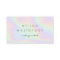 Modern holographic makeup artist pastel rainbow