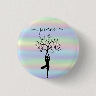 Modern Holographic, Peace Yoga Button