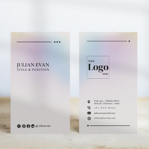 Modern Holographic Professional Business Card