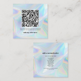 Modern Holographic QR Code Any Occasion Note Card