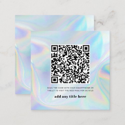 Modern Holographic QR Code Any Occasion Note Card