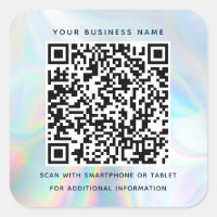 Modern Holographic QR Code Business