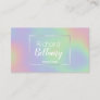 Modern Holographic Rainbow Effect Metal Frame Business Card