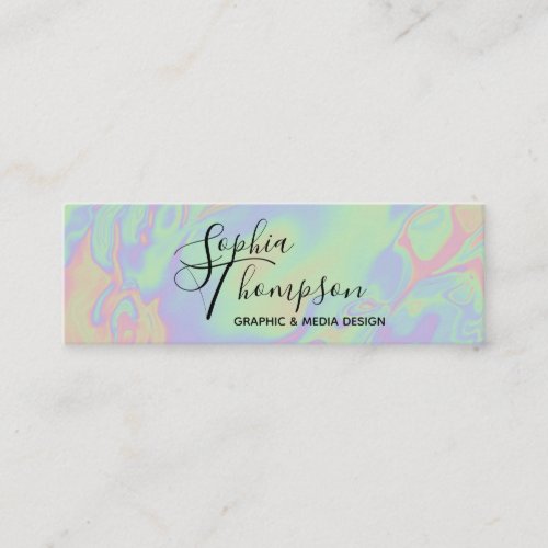 Modern Holographic Rainbow Pastel _ Business Card