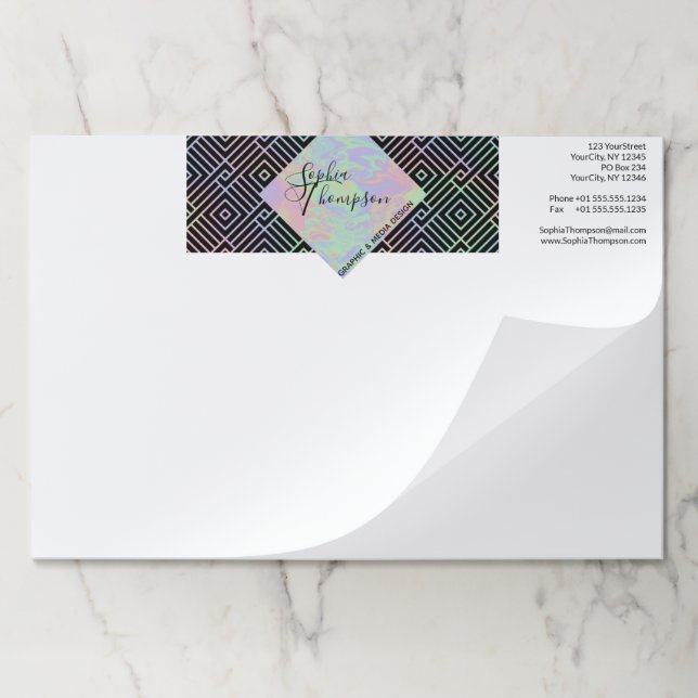 Modern Holographic Symmetric - Paper Pad (Folded)