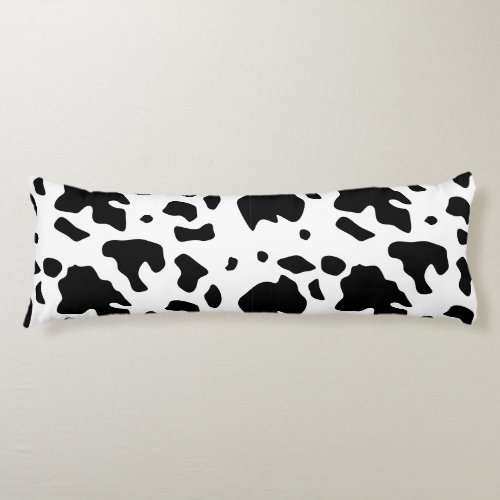 Modern Holstein Friesian Cow Animal Print Pattern Body Pillow