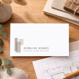 Modern Home Builder Minimalist Business Card
