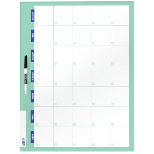 Modern Home Calendar Grid Dry Erase Board