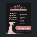 Modern Home Cleaning House Keeping Maid Service Flyer<br><div class="desc">Modern Rose Gold Glitter Home Cleaning House Keeping Service Flyers.</div>