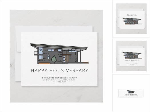 Modern Home Client Appreciation Cards