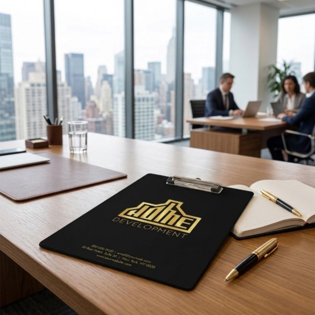  Modern Home Development Logo Real Estate Clipboard (Creator Uploaded)