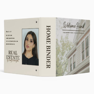 Modern Home Earthy Real Estate Agent 3 Ring Binder