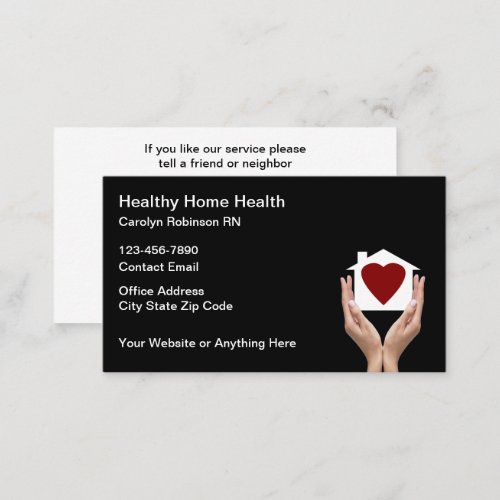 Modern Home Health Medical Business Cards