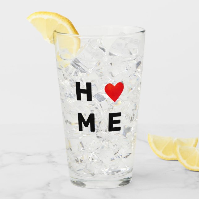 Modern Home & Heart Glass (Front Ice)