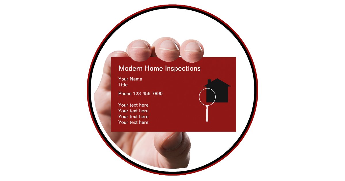 Modern Home Inspection Business Card Template | Zazzle