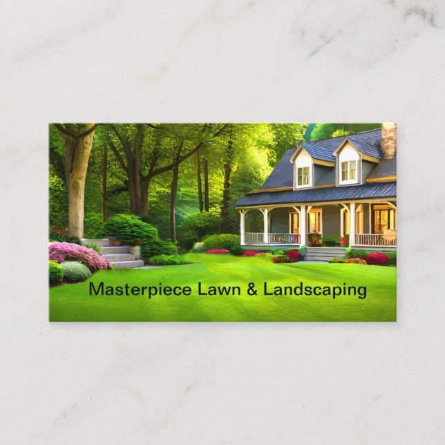Modern Home Landscaping Business Cards (Front)