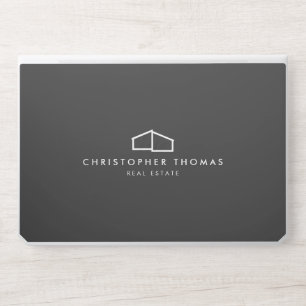 Modern Home Logo Dark Gray HP Laptop Skin