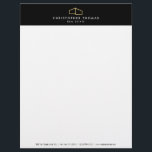 Modern Home Logo Faux Gold on Black Letterhead<br><div class="desc">Coordinates with the Modern Home Logo Faux Gold on Black Business Card Template by 1201AM. This classic letterhead template features an elegant, yet simple modern home logo in faux gold set on a black header to help brand your architecture or real estate business. Perfect for realtors, architects, builders, contractors and...</div>