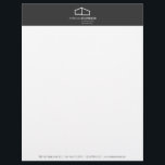 Modern Home Logo II Construction, Realtor Dk Gray Letterhead<br><div class="desc">Coordinates with the Modern Home Logo II Construction,  Realtor Dk Gray Business Card Template by 1201AM. This design is part of a series of coordinating office supplies to help brand your business. Original art and design © 1201AM Design Studio | www.1201am.com</div>