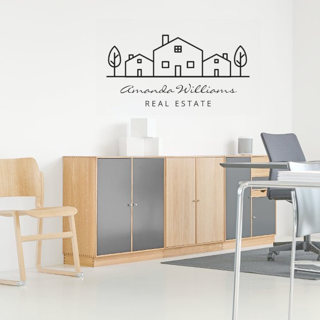 Modern Home Logo Real Estate Professional  Wall Decal (Creator Uploaded)