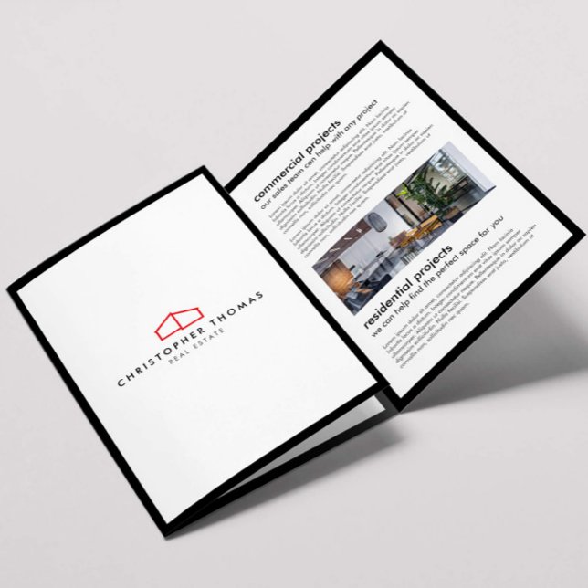 Modern Home Logo Real Estate Red/White Brochure (Creator Uploaded)