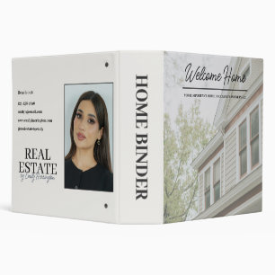 Modern Home Neutral Real Estate Agent 3 Ring Binder