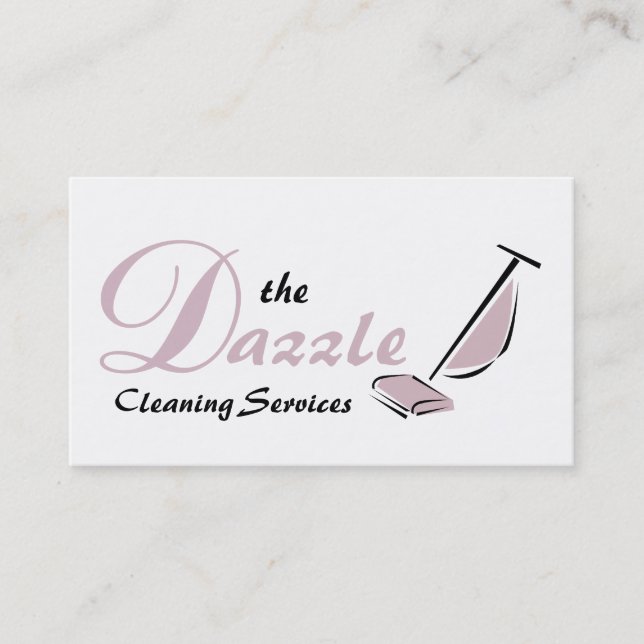 Modern Home, Office Cleaning Company Business Card (Front)