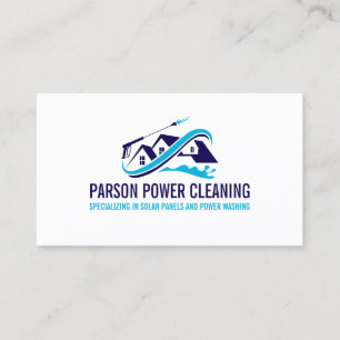 Modern Home Power Washing Logo Business Card