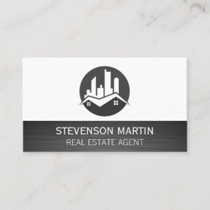 Modern Home Real Estate Logo Business Card