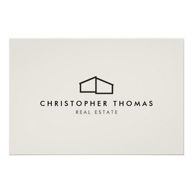 Modern Home Realtor Ivory/Black Logo Download Poster (Front)