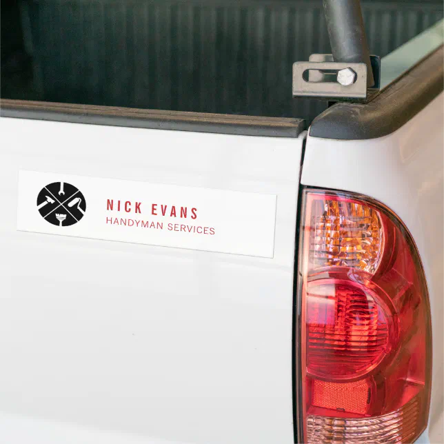 Retuning Home Sticker Modern Home Repair Logo Bumper Sticker | Zazzle