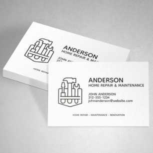 Modern Home Repair Maintenance Service Business Card
