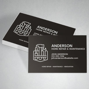 Modern Home Repair Maintenance Service Business Card