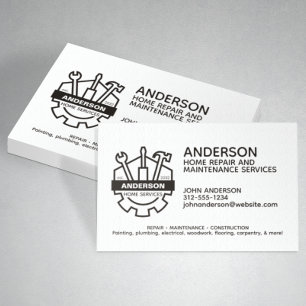 Modern Home Repair Maintenance Service Business Card