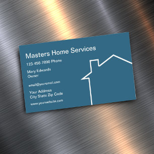 Modern Home Services Business Card Magnet