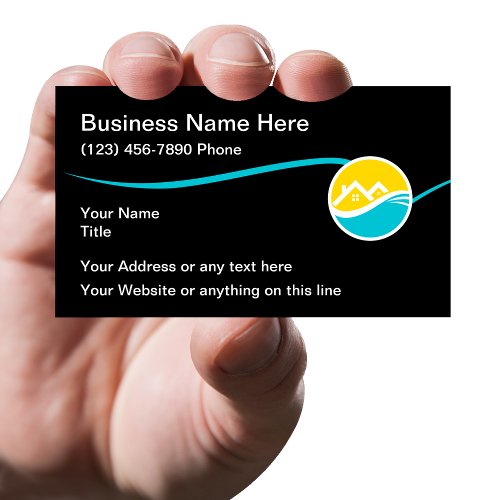 Modern Home Services Business Cards