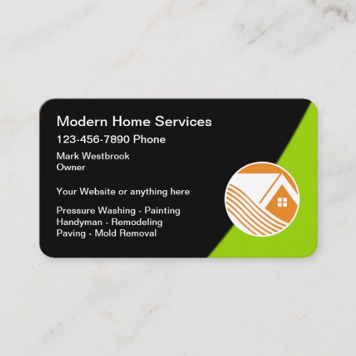 Modern Home Services Logo Template Business Card