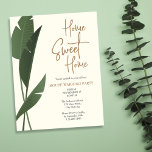 Modern Home Sweet Home Green House Warming Party Invitation at Zazzle