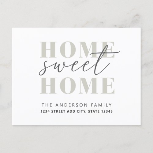 Modern Home Sweet Home Moving Announcement