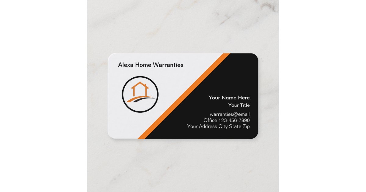 Modern Home Warranty Services Business Card