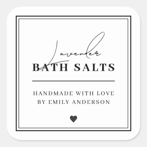 Modern Homemade Bath Salt Product Labels